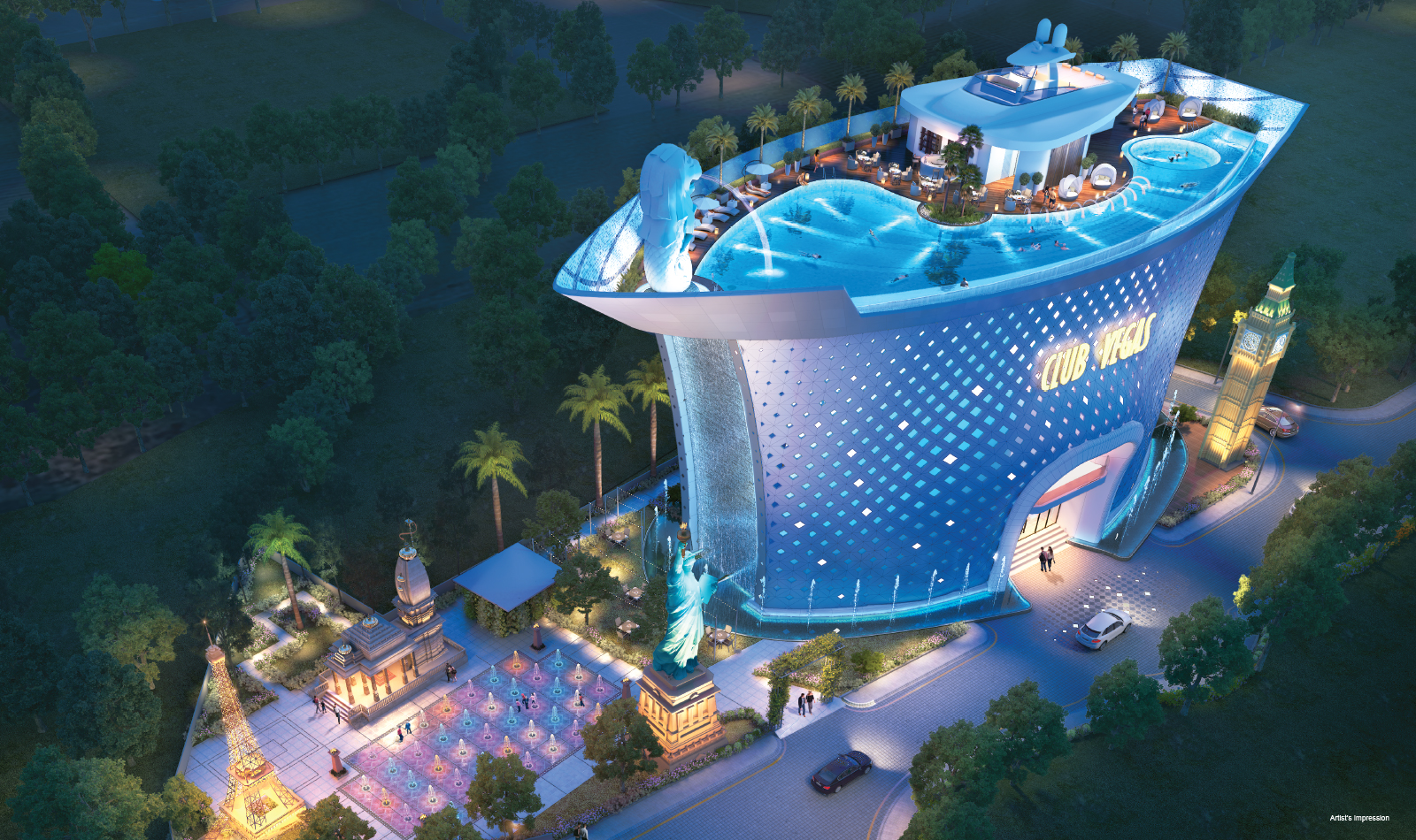 Club Vegas G+5 Storeyed Clubhouse at Sai World City