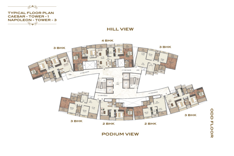 Julius Caesar Tower 1 Floor Plan