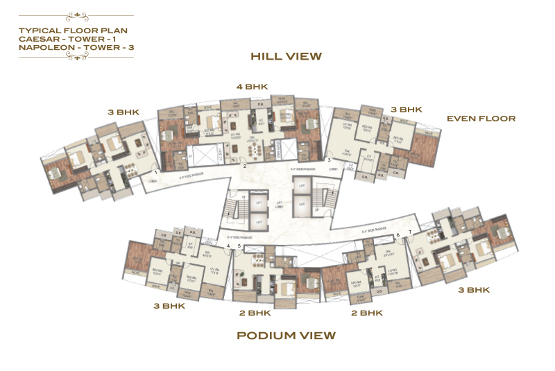 Queen Cleopatra Tower 4 Floor Plan